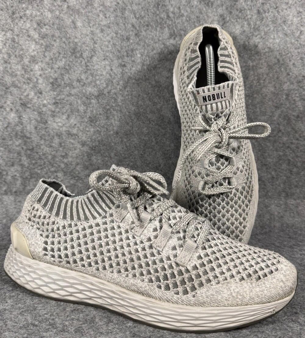 Nobull Project Knit Runner Diamond Mesh Gray Running Shoes Mens 12 Women’s 13.5